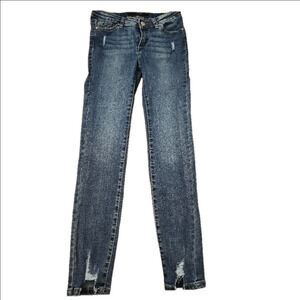 6/20 Joe's Jeans High Waist Medium Wash Raw Hem Stretch Jeans Size 16 (Girl)